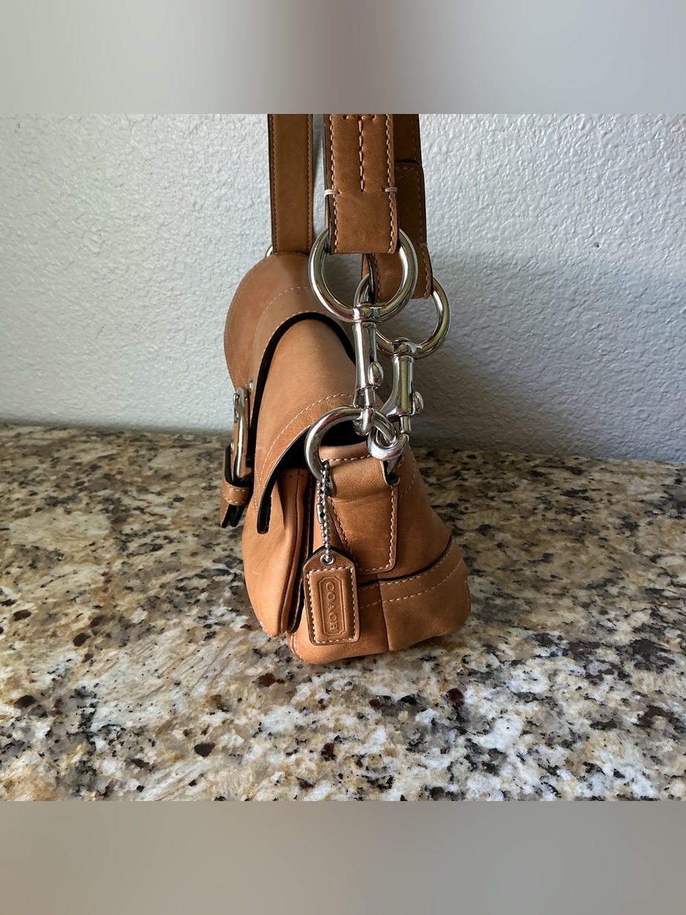 Coach Leather Soho Double Pocket Shoulder Bag - Picture 7 of 9